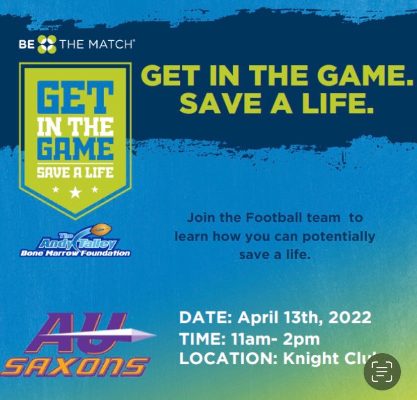 Coach_Rankl's tweet image. Every 3 minutes someone in the United States is diagnosed with blood cancer. Come see the AU Football team at the Knight Club in Powell today from 11-2 to find out how you could potentially save someone’s life!