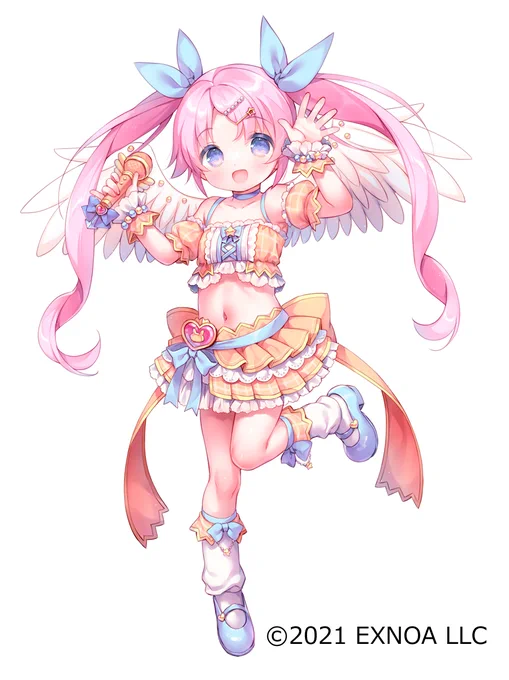 【お仕事】「エンジェリックリンク」スパルナちゃんのイラストを担当しました!よろしくおねがいします! #エンクリ #エンジェリックリンク 