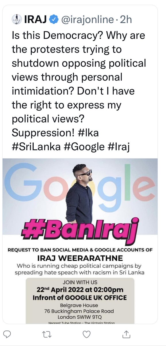 kishankaru's tweet photo. What a clever chap you are Iraj!! Thank you so much for informing us that there is a #baniraj campaign on - I had no clue until u did. I will certainly tweet about this campaign now that you have informed me and ask all my followers to also join the #baniraj campaign! 👋 👋 https://t.co/lidLy8aJaK