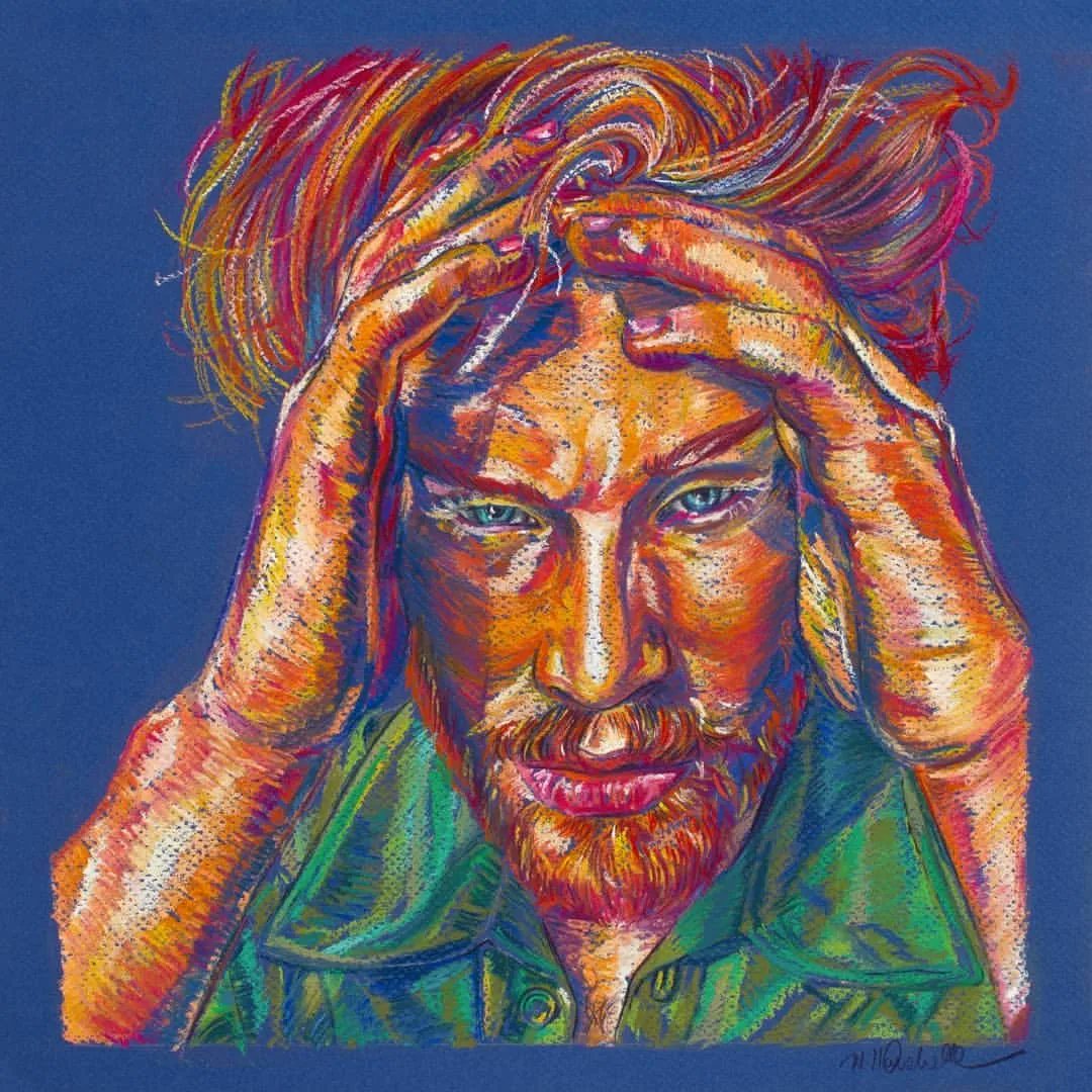 willi_an_drade's tweet photo. Portrait of the Mexican model @ColoSusini made with #SoftPastels on #MiTeintes blue-violet paper. https://t.co/e7dnvXO2Tf
