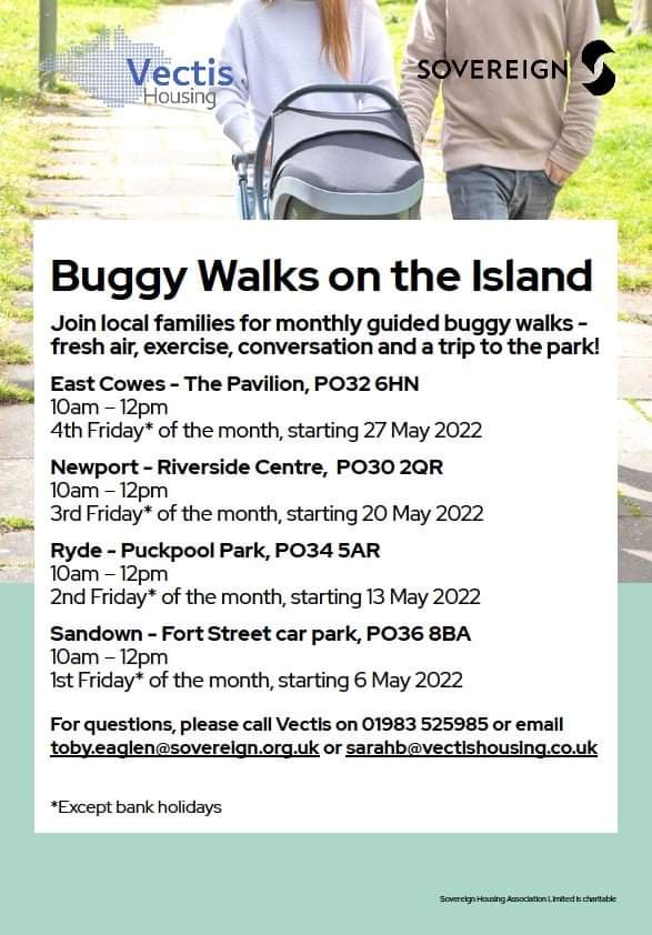 EaglenToby's tweet photo. Buggy Walks Across the #IsleofWight starting soon. Please join us for a friendly and relaxed stroll including a stop off at a local play park! Everyone welcome @sovereignha @VectisHA https://t.co/kQitnjMjiW