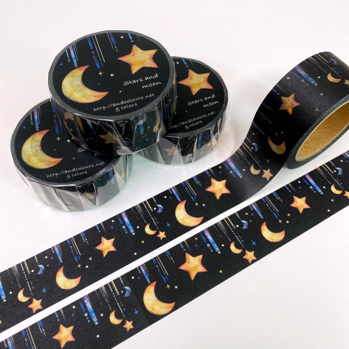 月と星のマスキングテープを作りました🌙 19日22時から販売します