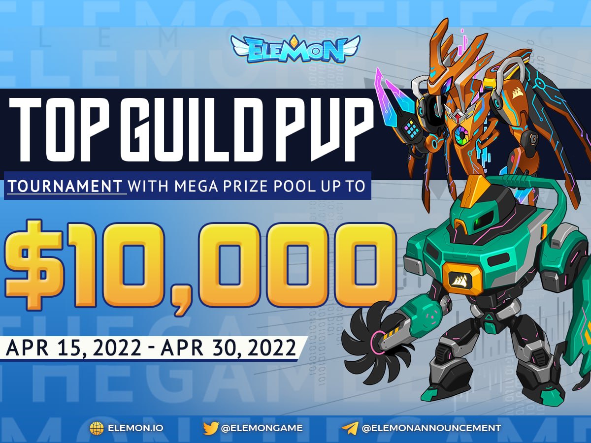 ElemonGame's tweet photo. 🔥 ELEMON TOP GUILD PVP OFFICIAL ANN 🔥
 
From 15/04 till 30/04/2022, #Elemon officially kickstarts our very 1st exclusive Tournament for Game Guilds known as Elemon Top #Guild PVP w/ a superb prize pool up to $10,000 alongside Donation Points!

🌟Details: https://t.co/MnTaVAxQTs https://t.co/TXyPysdB8G