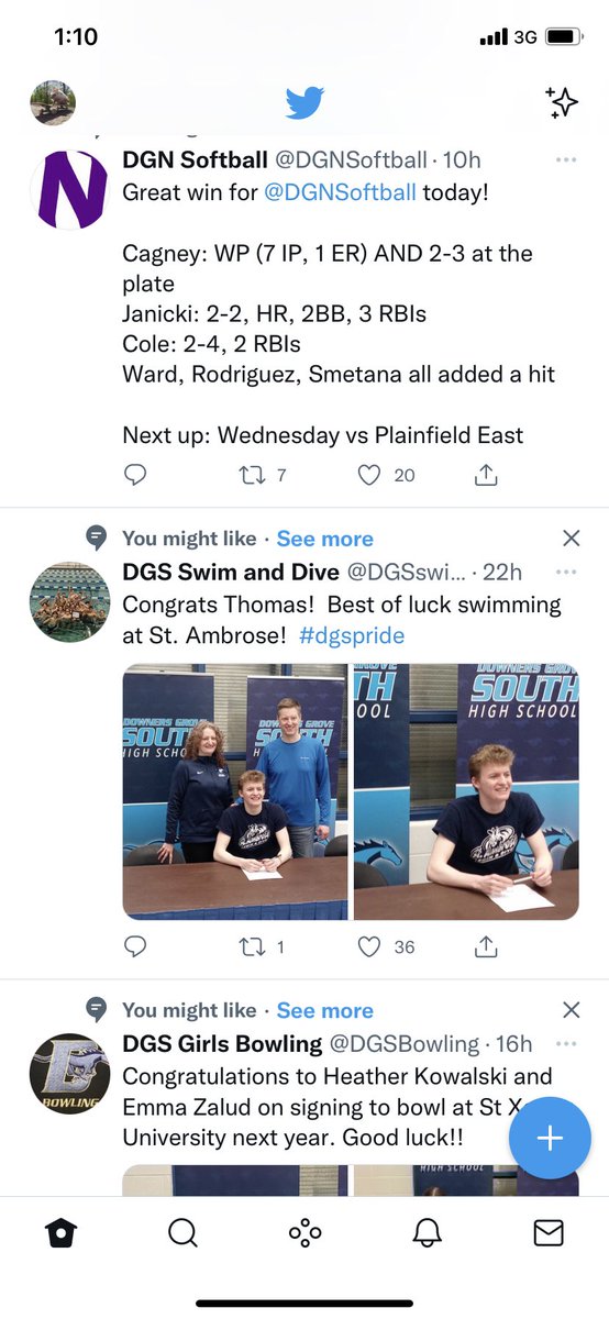NolanWest14's tweet photo. Not sure why Twitter thinks I care about ‘DGS’ athletics as I don’t even know what school that is, but shoutout Heather and Emma for committing to bowling in College. https://t.co/llohIxflyv