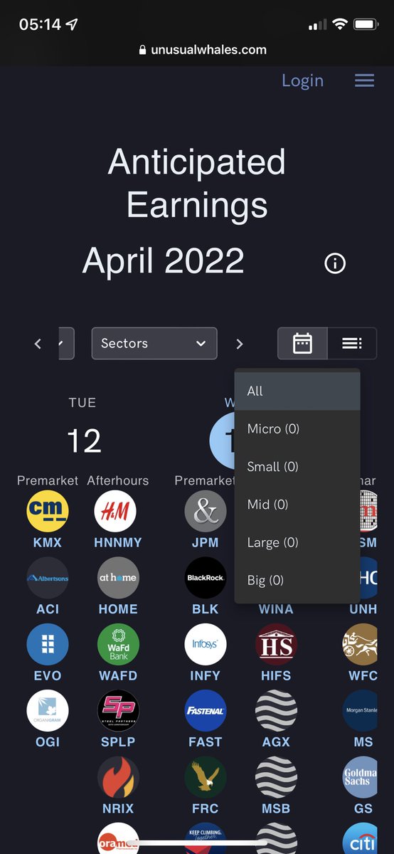 UnsungTrader's tweet photo. @unusual_whales Hm bug to fix. The market cap filters are all zeros. https://t.co/1BwSJKq5vN