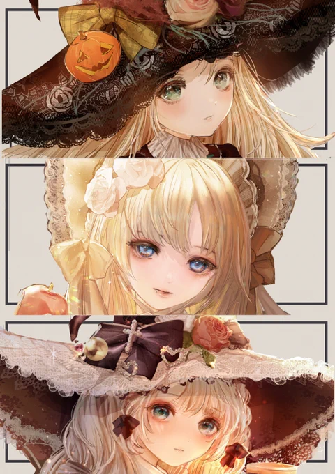 「 witch Girls 」

魔女たちを描いた、
お気に入りのお顔イラストです😊

#顔だけで50リツイート来たら強者 
#イラスト 