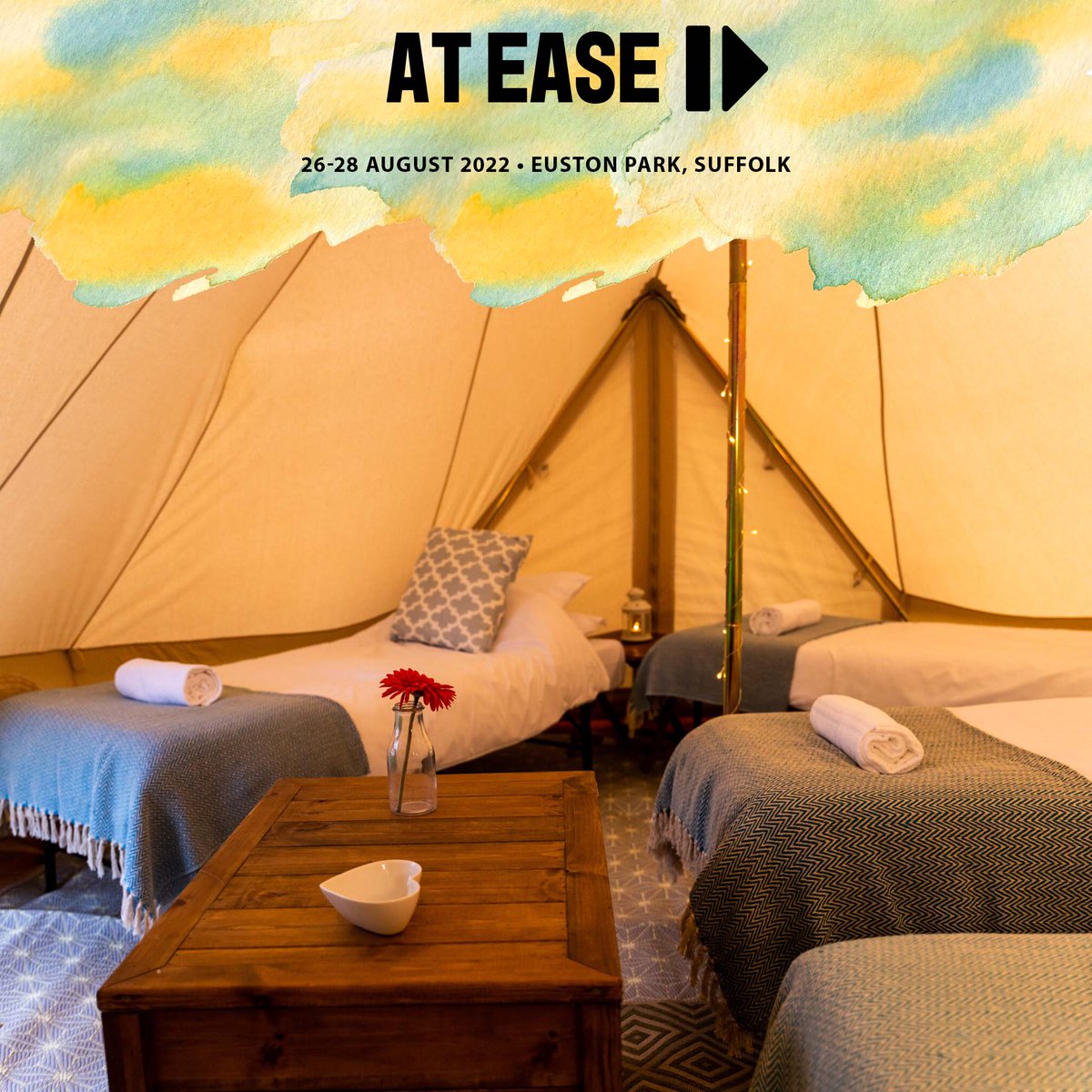 When all you want to do is turn up and relax...that’s when Green Yurts come in! ⛺️ 🌙 Enjoy luxury camping, all prepped and ready for you!
Plenty of options to choose from 😱 Book yours - bit.ly/3OauJaK

*GRAB YOUR TICKETS HERE* ➡️ ateasefestival.com