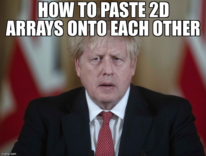 overflow_meme's tweet image. How to paste 2D Arrays onto each other stackoverflow.com/questions/7185… #python #arrays #multidimensionalarray #sorting #matrix