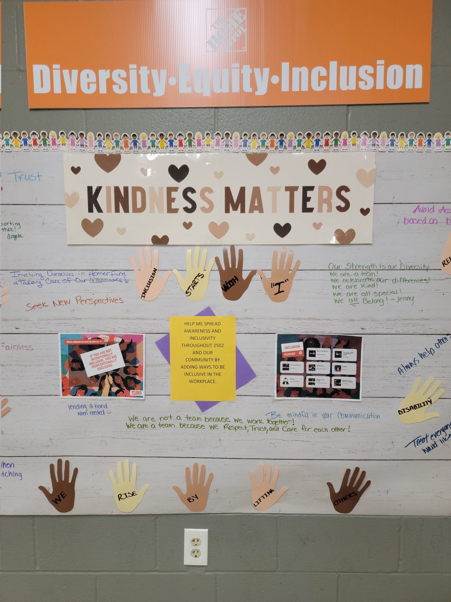 Jenny-Bug (@jenny_bug87) on Twitter photo 2502 spreading awareness and inclusivity throughout the store. Associates shared what they can do to help one another! This is our FAMILY! Shout out to the VOA/DEI team for Leading the way. <a href="/MikeMcCluskeyHD/">Michael McCluskey</a> <a href="/Cmisotti15/">Christina Misotti</a> <a href="/JohnAtk25016614/">John Atkinson</a> @LexieFitz2510 2502 spreading awareness and inclusivity throughout the store. Associates shared what they can do to help one another! This is our FAMILY! Shout out to the VOA/DEI team for Leading the way. <a href="/MikeMcCluskeyHD/">Michael McCluskey</a> <a href="/Cmisotti15/">Christina Misotti</a> <a href="/JohnAtk25016614/">John Atkinson</a> @LexieFitz2510