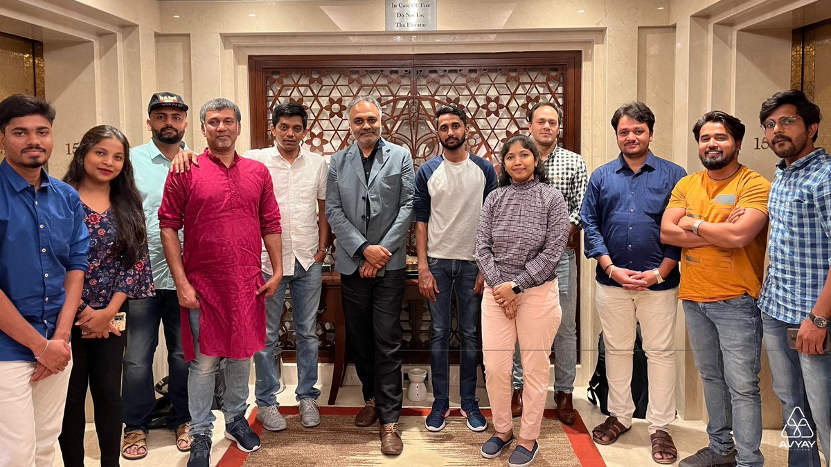 AvyaySolutions's tweet photo. AVYAY's founder &amp; CEO, Rajen Iyer, visited the office in Bangalore, India. It was amazing to see the team interact in real life after having met virtually for so long!

#AVYAY #AVYAYSolutions #KAI #AI #dreamteam #indiateam #teambuilding #globalteam #globaltradeteam #wearehiring https://t.co/YoNL9o7wJr