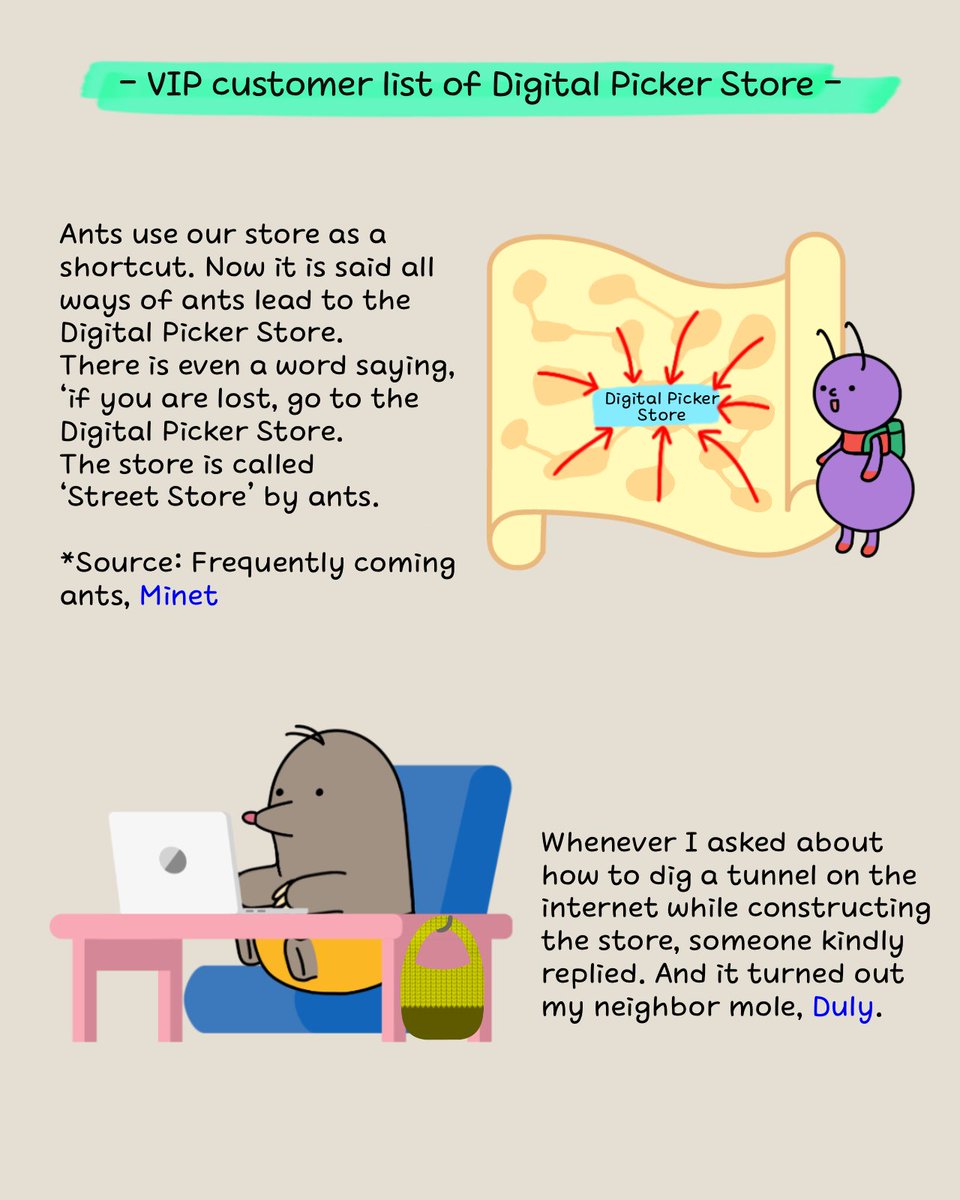 digital_picker's tweet photo. Today, Let me introduce VIP customers to our store!π Theyβve been our customers since we constructed the store under the ground.βοΈ Actually, they have become VIPs directly because they are only our customers.π
#digital_picker_store #digitalpickers #NFT #nftart #NFTartist https://t.co/RX7woSRVMF