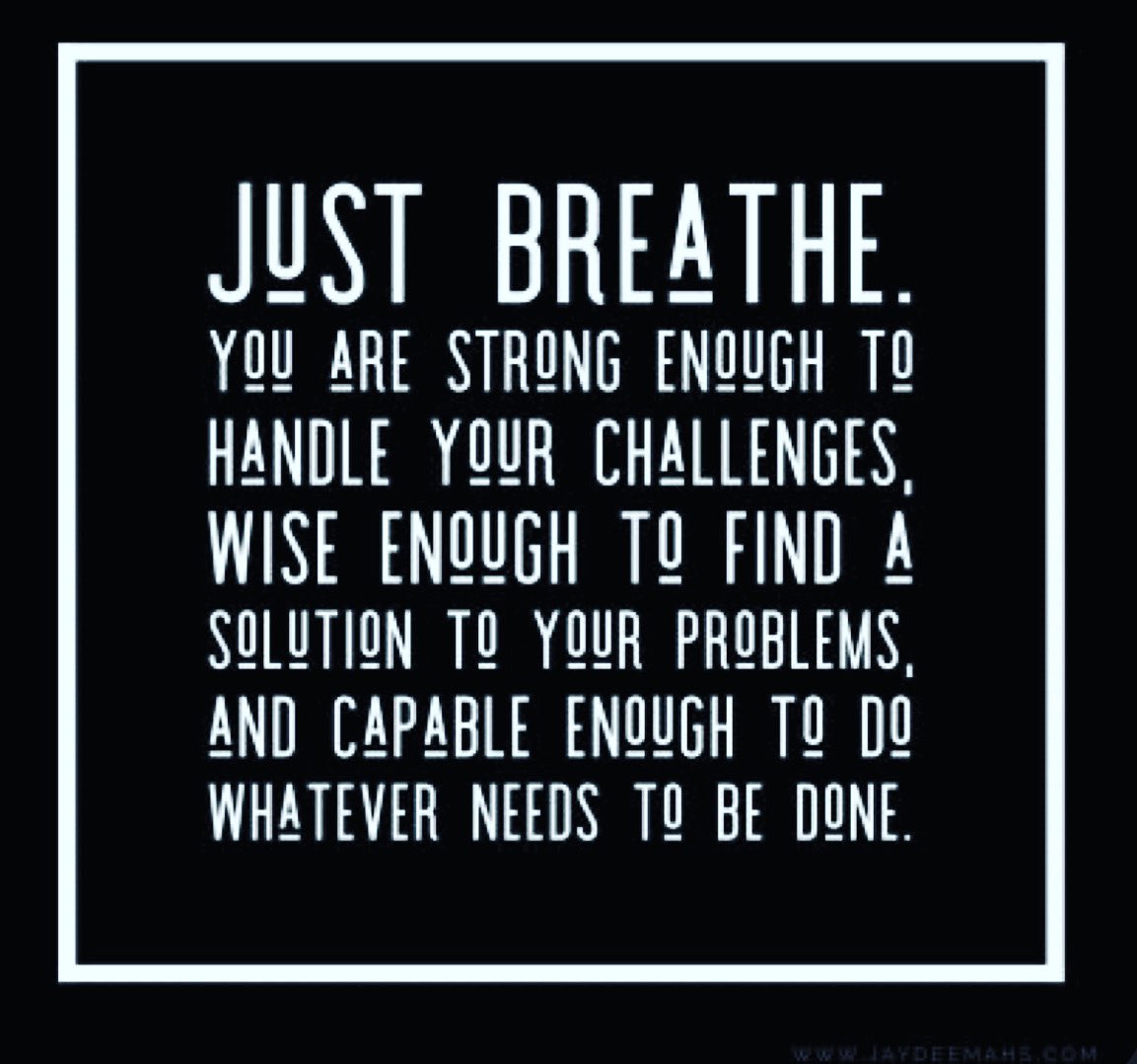 theteachermrse's tweet photo. YOU are STRONG enough. 
YOU are WISE enough. 
YOU are CAPABLE enough. 

Just BREATHE. 💚 https://t.co/psKnpUuWuz
