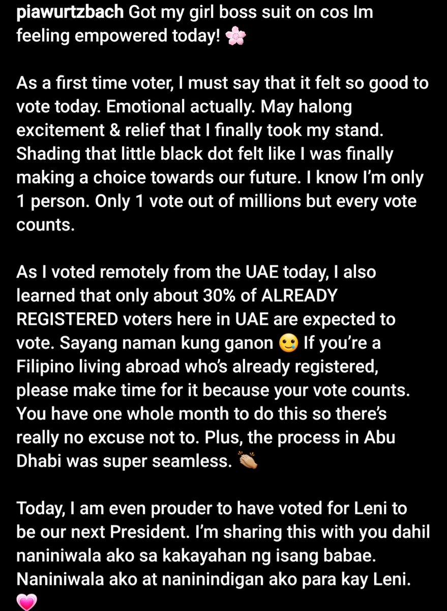 Jan16389299's tweet photo. Queen Pia!! 👑🌸
Power!!!
#BABAEAKO
#LeniRobredoForPresident
#KulayRosasAngBukas
#kakampinks
#MasbateIsPink
#ProtectAikaRobredo
#ProtectRobredoSisters https://t.co/FlwdJQGWRu