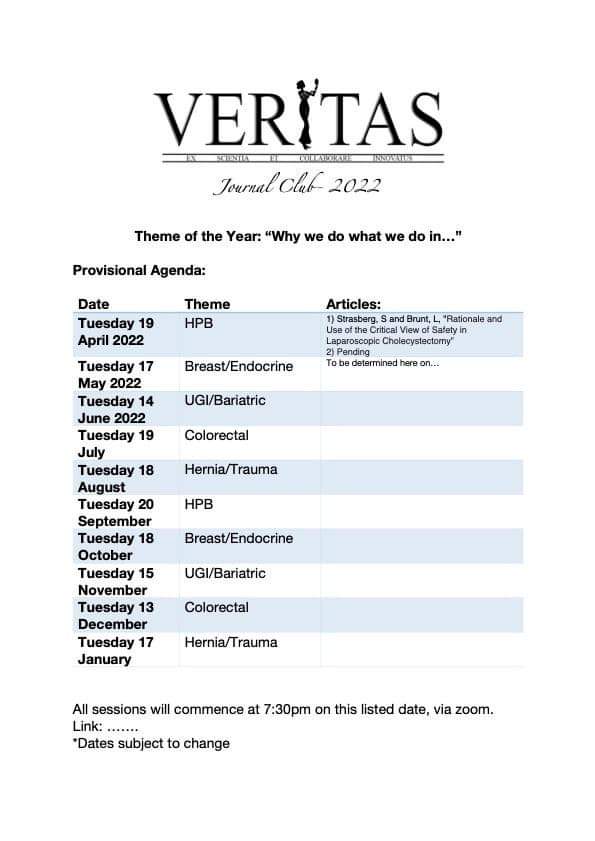 Welcome to VERITAS new series - Journal Club!!! 

Please join us next Tuesday at 7pm for our first ever Journal Club!!