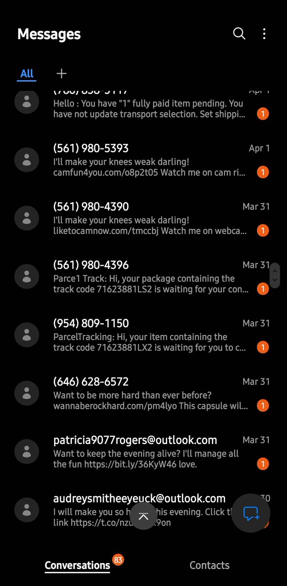 backsid3ofwater's tweet photo. Hey @Verizon @VerizonSupport @VerizonNews @VerizonPolicy 

Over 100 SPAM/ROBO texts have been sent to me over the past 3 weeks. 

I have blocked, I have reported, I have "chatted" with support, I have called and been disconnected...

What can be done about this? (1) https://t.co/OrzV7Wz2go