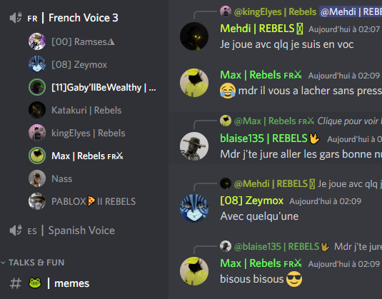 BarereP's tweet photo. Ça planifie des barbucs à 2h du zbarr🥩
Une ambiance vraiment teh French Rebels🤍#rebels 
@nassyweazy @Gaby_IBeWealthy @ZeymoxNFT @k4takuri @Max_Pitch64 @rebelsbynight 
La communataxx FR est vraiment à part 🔥
French communitaxx is really something else🇫🇷👀 @talionique @sobiebee https://t.co/k9C8XEUq1B