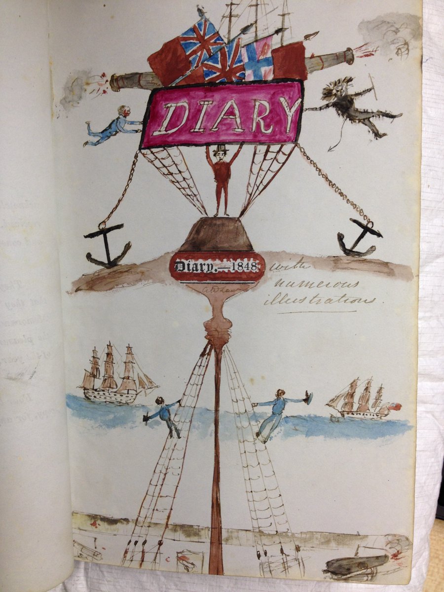 JesuitArchives's tweet photo. One of our favourite #ArchiveCollections is Fr Augustus Law's collection, which includes his illustrated diaries from his time in the Royal Navy in the 1850s, before he became a Jesuit.
#Archive30 @ARAScot https://t.co/04cUCLV4Fm