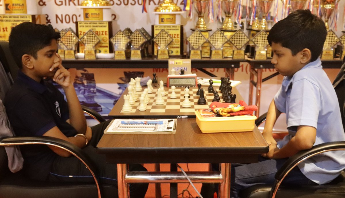 MPL 34th National Under-12 2022 Round 9: Goutham Krishna H beats Ethan, joins the lead