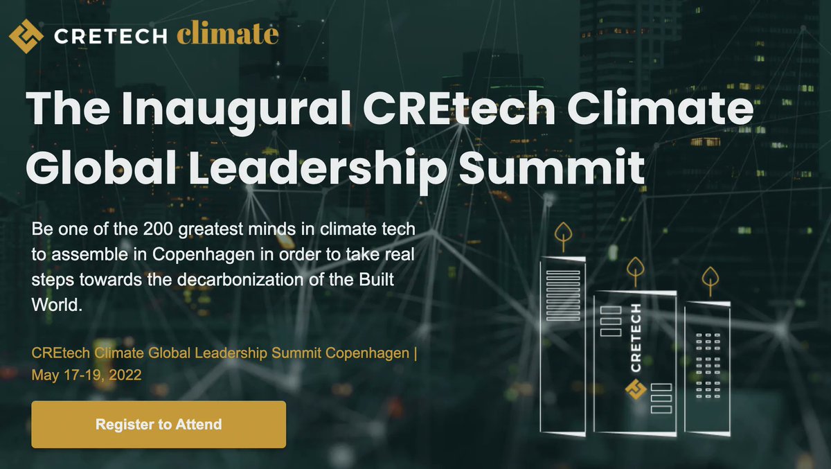 michaelambjorn's tweet photo. // Are you going to the Inaugural #CREtech Climate Global Leadership Summit?
We have partnered up with @DiscoverCREtech to help you make the most of your time in #CPH. Find a discount code the #ProptechSymposium ticket on your CREtech confirmation email.
https://t.co/SS1btYZ9wu https://t.co/NPUdvP2GNZ