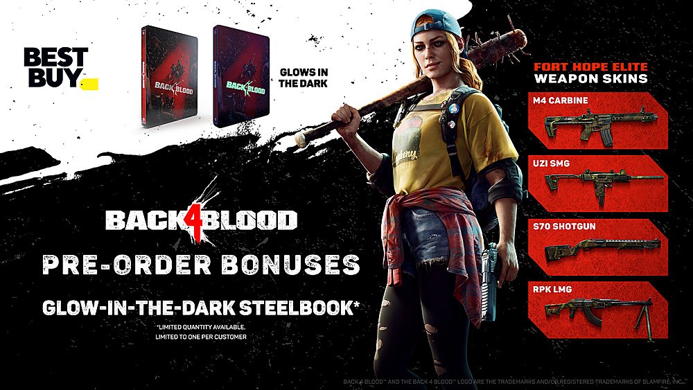 Back 4 Blood Standard Edition (Xbox) + Steelbook for $16.99 at Best Buy (was $59.99): zdcs.link/jnK4q 🩸