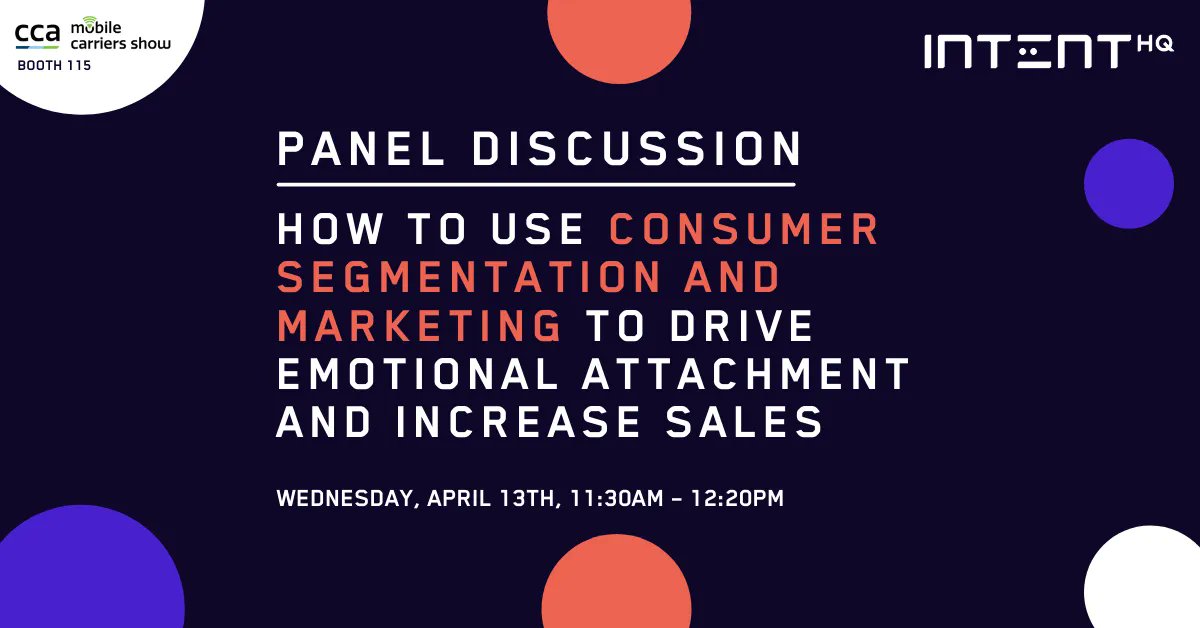 WeAreIntentHQ's tweet image. Day 2 of the Mobile Carriers Show! Today is the day that @RachelYeomans joins the panel to discuss how you can drive customer engagement and loyalty with segmentation analytics and digital strategies.

Come and say hello; we will be at stand 115 all day! 

#MCS2022