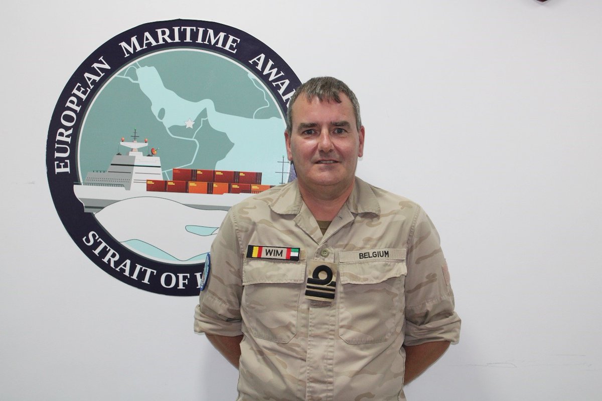 EMASOH_AGENOR's tweet photo. Meet Wim – One of the faces of EMASoH

Since the start of AGENOR Wim was involved in assessing the #maritime situation, contact with #merchant vessels through the National Shipping Authorities of EMASoH member states and #monitoring #shipping through the #SoH.

@TheBelgianNavy https://t.co/VSZaodVvmH