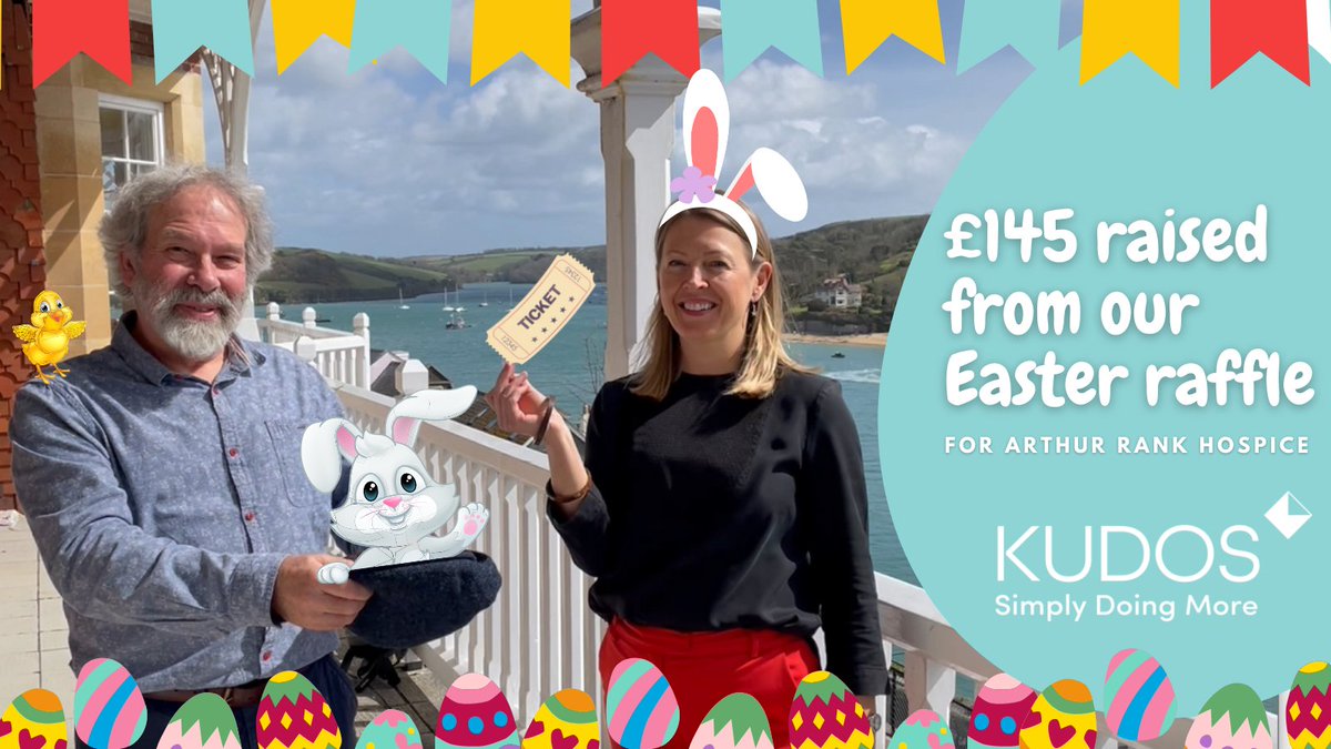 The Easter bunny is egg-cited to tell you that #TeamKudos have raised £145 from their Easter raffle in aid of the wonderful work of <a href="/ArthurRankHouse/">Arthur Rank Hospice</a> 🐇🐣