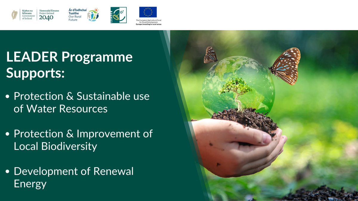 Theme 3 of the #LEADER Programme supports our rural environment. For examples of LEADER case studies visit bit.ly/3nsls2d

#OurRuralFuture #Ireland2040