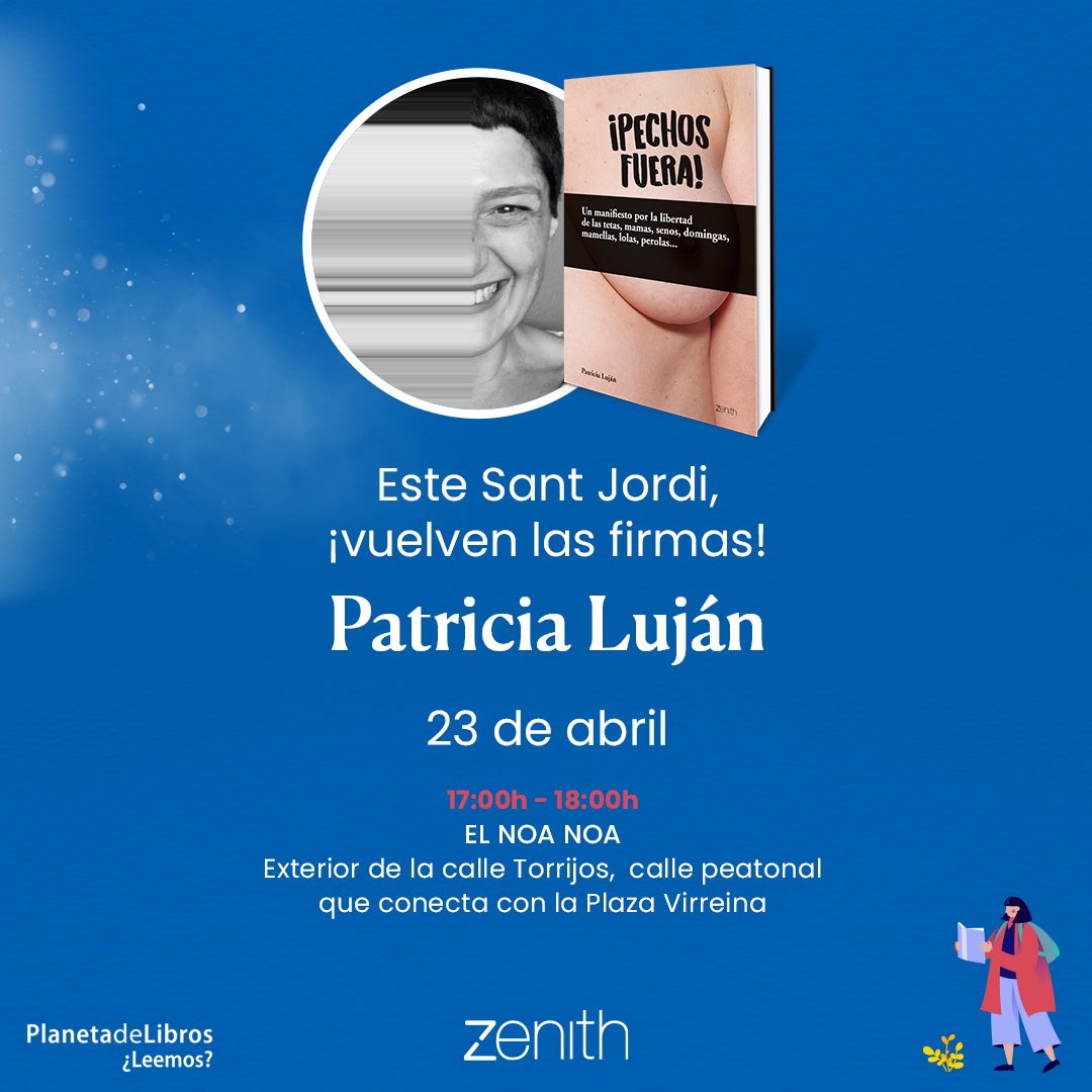 School_Feminism's tweet photo. Próximo 23/4 estaré firmando ¡Pechos Fuera!, el manifiesto por la libertad de todos los cuerpos y contra la censura de los pezones femeninos en Instagram en @eselnoanoa
De 17:00 a 18:00h.
Emoción.
Va, vente!
#Barcelona #SantJordi2022 #PechosFuera #NoCensura https://t.co/8yt3RYTyss