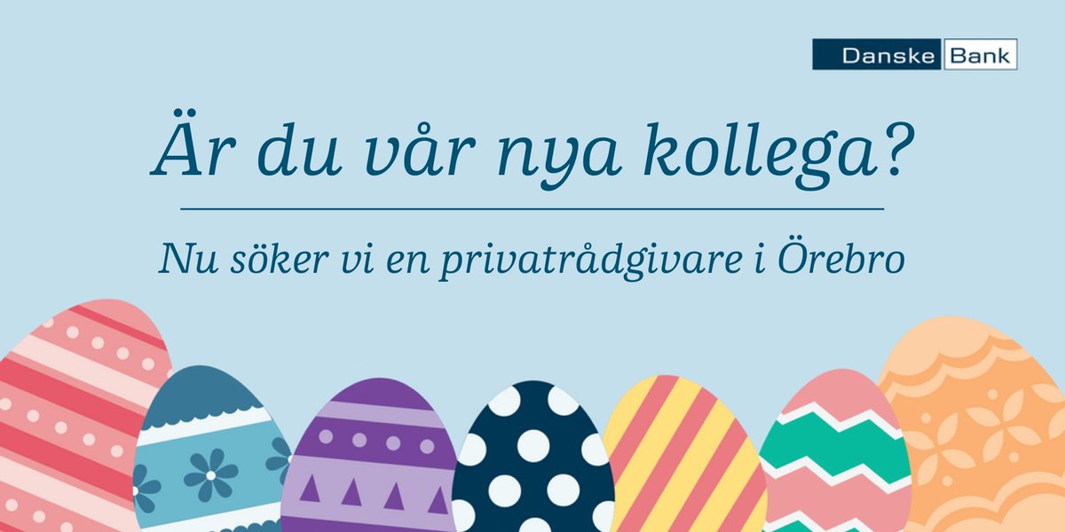 zlatkosavic's tweet photo. Glad Påsk 🐣 Nu söker vi en privatrådgivare till vårt härliga team i Örebro 🌟  https://t.co/1L8Ro99928 https://t.co/6He0WePX3F