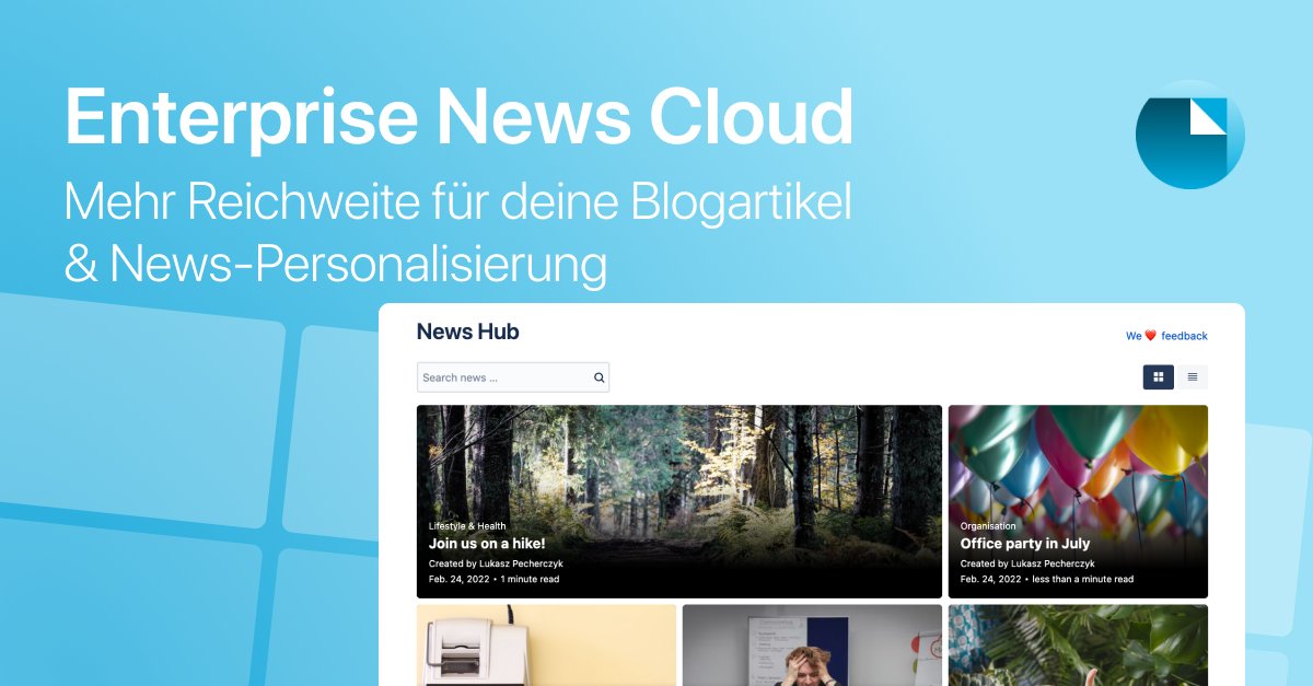 seibertgroup's tweet image. Unsere neue Atlassian-Cloud-App erblickt das Licht der Welt! 🎉 Mit Enterprise News Cloud hast du stets alles Wichtige in deinem Unternehmen im Blick. 

hubs.ly/Q017-LxN0

#confluencecloud #confluence #enterprisenews