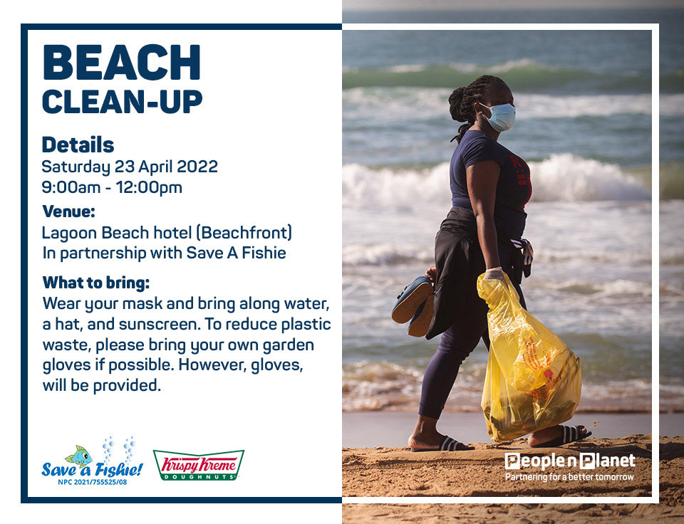 PeoplenPlanet's tweet photo. Join us at Milnerton Lagoon Beach on Saturday 23 April for a beach clean-up in partnership with #SaveAFishie π Find all the details here > https://t.co/vvCdFrsqIh https://t.co/mgw2yuW21h