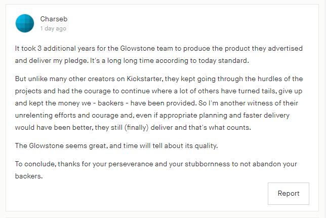 glowstonetech's tweet photo. Another example of how kind and understanding the crowdfunding community is. Thank you @kickstarter for giving my small business a chance!🤗
#Kickstarter #KickstarterCampaigns #crowdfunding #Glowstone #Innovation #SmartTech https://t.co/LVKoKELc4S