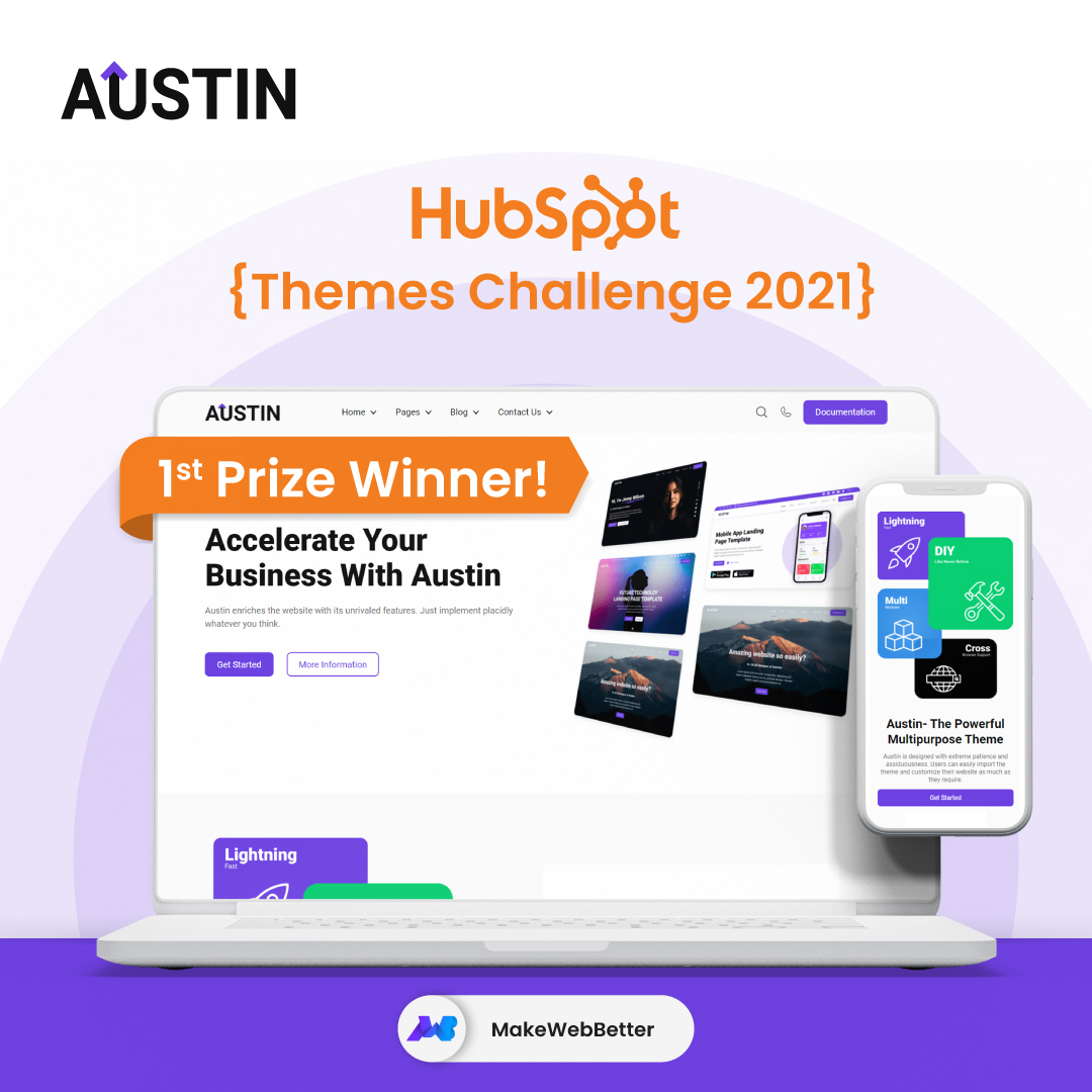 makewebbetter's tweet photo. Finally, we've done it 🥳!
Our AUSTIN Theme won first place🤩in @HubSpot #ThemeChallenge! And it won't be possible without the support of all our customers.
Thanks❣️to all our well-wishers. We hope to progress more in future!
https://t.co/0ipOx5Bp7i
#hubspotcms #MakeWebBetter https://t.co/AVWxK3CJkG