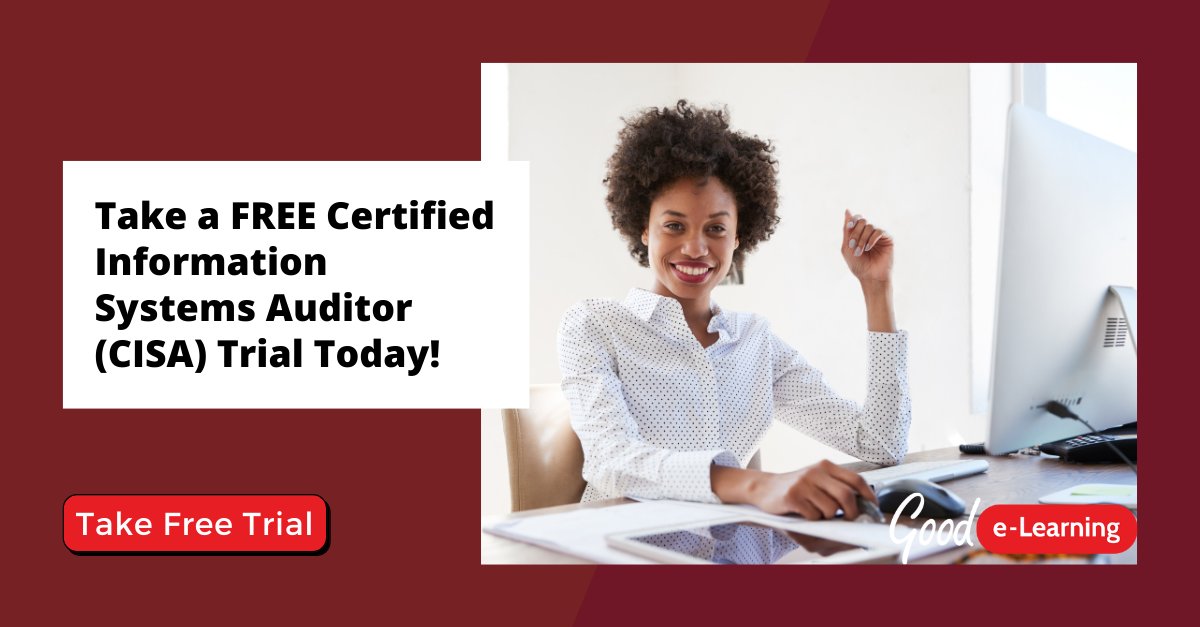 goodelearning's tweet image. Our #CISA Course will take you through fundamental auditing and evaluation skills while preparing you to pass the CISA Certification Exam and develop your career! Take a FREE Trial here: bit.ly/3J4WDBu

#CyberSecurity #CISACertification #CISATraining #CISACourse