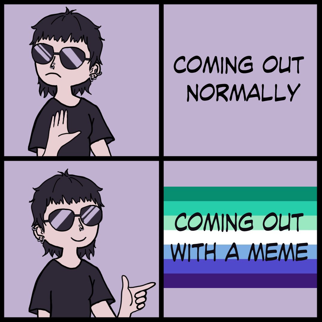 The_Defects_'s tweet photo. Why come out normally if you can do it with a meme. 🏳️‍🌈

Feel free to repost just make sure you give credit!
✏️ @grumpy_an_ / @The_Defects_

#comingoutmemes #gaymemes #lesbianmemes #bisexualmemes #pansexualmemes #asexualmemes #aromanticmemes #demisexualmemes #lgbtqia #lgbtqiamemes https://t.co/FgpbseP7GX