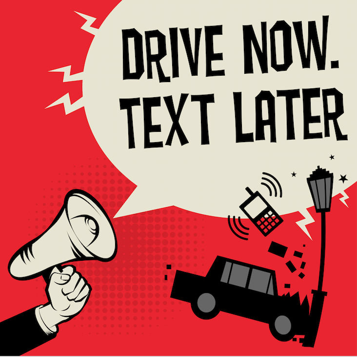 April is National Distracted Driving Awareness Month!
Texting &amp; driving is 1 of the most dangerous forms of distracted driving. At any given moment across America, approximately 660,000 drivers are using or manipulating electronic devices while driving.