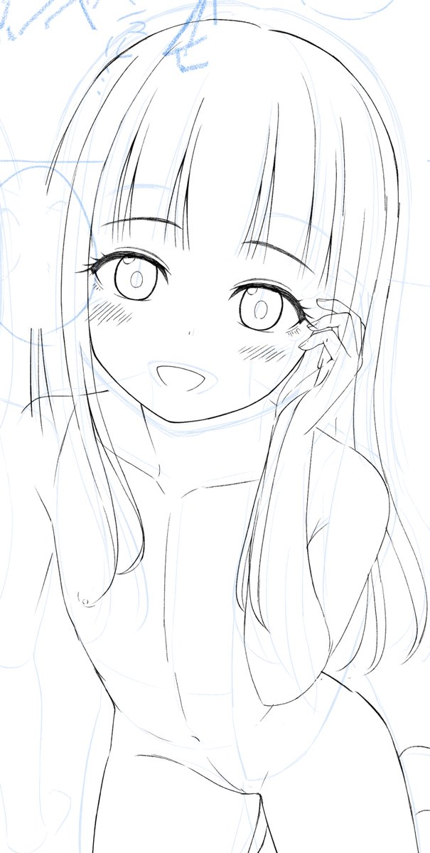 表情もポーズもどうにも硬かったので修正!いい感じになったんではないでしょうか。 