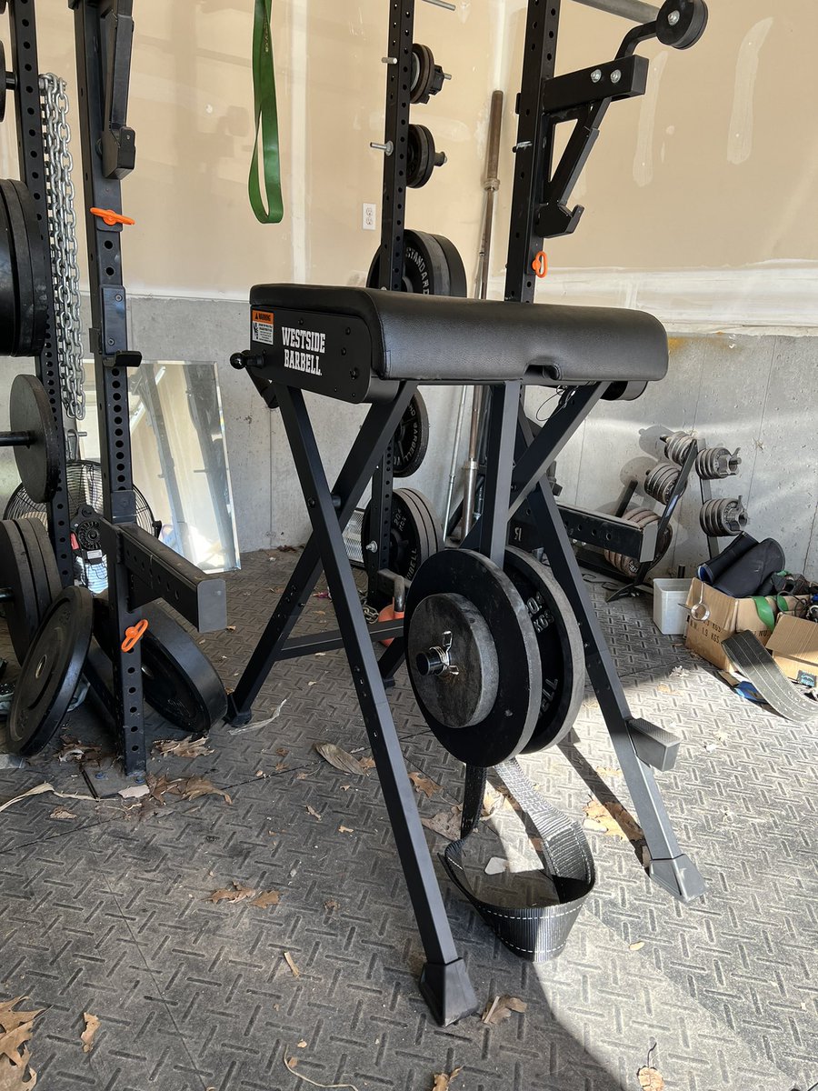 adamwathan's tweet photo. Added a reverse hyper to my garage gym to try and rehab a bad back injury that’s plagued me for about 9 years and forced me to stop competing. Using it every day and surprised by how much of a difference it’s already making 🤯 https://t.co/GTNBkgw1Q0