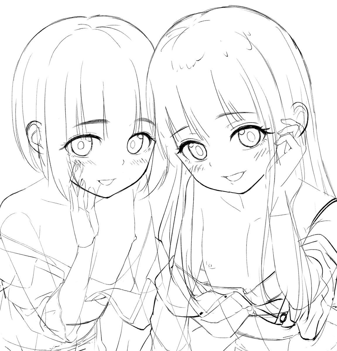 表情もポーズもどうにも硬かったので修正!いい感じになったんではないでしょうか。 