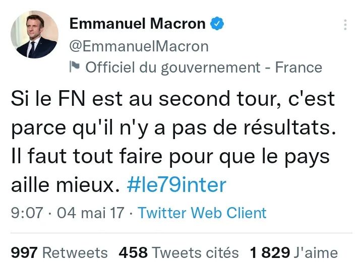 eltucko9's tweet photo. coucou #Macron ... 

Et en 2022 si le FN est au second tour c'est de ta faute quoi? 

Pcq appart bien bosser pour les richesses tu n'as pas fait grand chose de bon sur 5 ans... 
#ToutsaufMacron SURTOUT et PAS #ToutSaufLePen !!!! https://t.co/itGK8rIbwx
