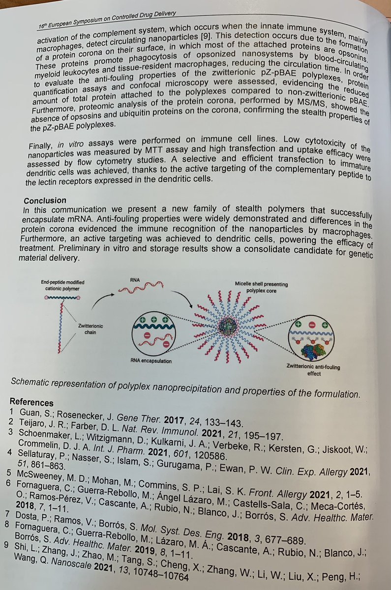 CFornagueraP's tweet photo. 📢📢 Come to see our poster on #Stealth #Polyplexes to control #ProteinCorona and 🔬 #Nanomedicines biodistribution at #ESCDD2022 @CoralGF @IQSbarcelona @uramonllull https://t.co/wSyG7zjTWD