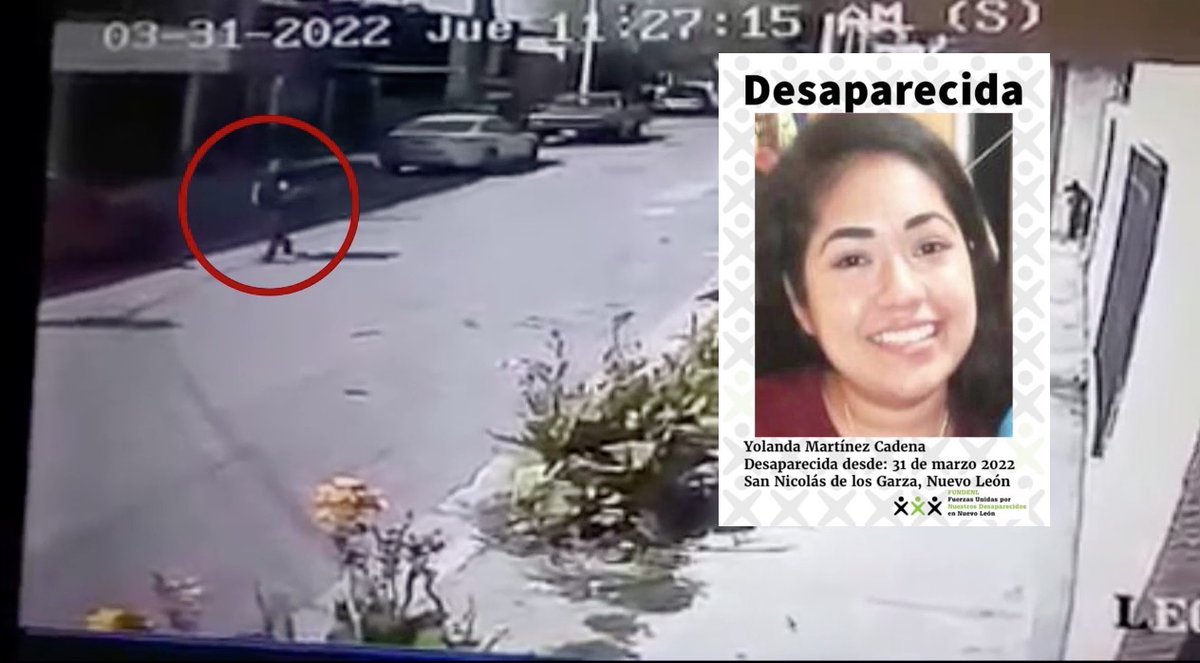 Cámaras de seguridad captan a Yolanda caminando por calles de la colonia Constituyentes de Querétaro, en San Nicolás, antes de desaparecer, el pasado 31 de marzo
➡️ bit.ly/3viKT9u

#INFO7 #desaparecida #NuevoLeón #reportedebúsqueda