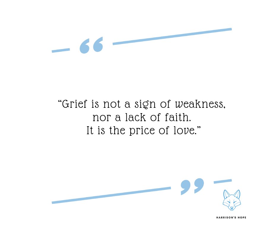 mummytoHarrison's tweet photo. Qoute of the day 

“Grief is not a sign of weakness, nor a lack of faith.
It is the price of love.”

 #qouteoftheday #infantloss #babylosscommunity #Harrisonhope #stillamum #miscarriagesupport #babylosssurvivor #qoutes #mummyblogger #neonataldeath https://t.co/deyh4qOKsx