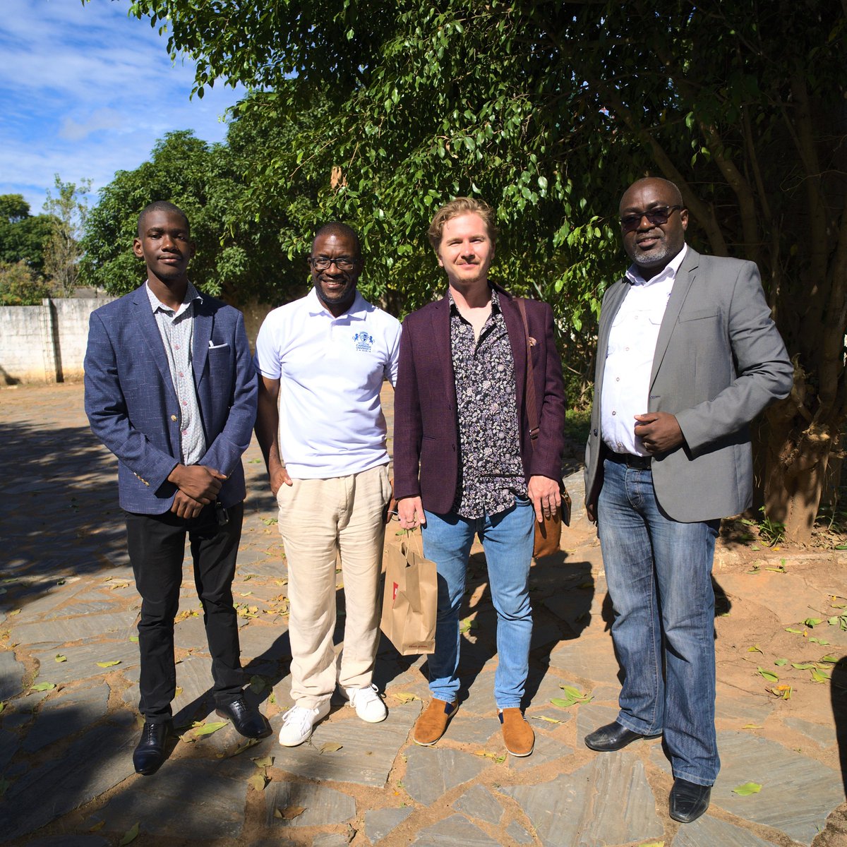 In this photo: Ambitious.Africa Co-Founder Vincent Forman, Ambitious Zambia Co-Team Lead Richard Zulu, University Director and International Relations Coordinator at Cavendish University, overlooking a building that will soon be turned into an Innovation Lab 🤩😊