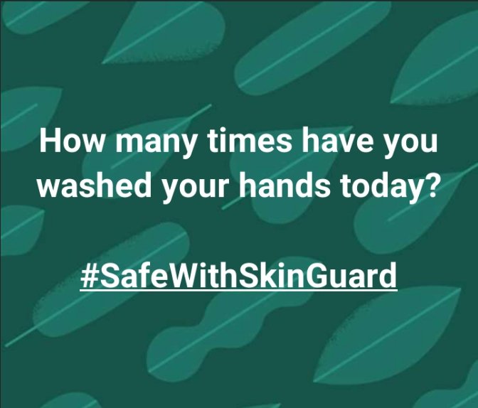 SkinGuardUganda's tweet photo. Let's see the cleanest hands today. How many times have you washed yours today?

#SafeWithSkinGuard https://t.co/gbNMNBAr3K
