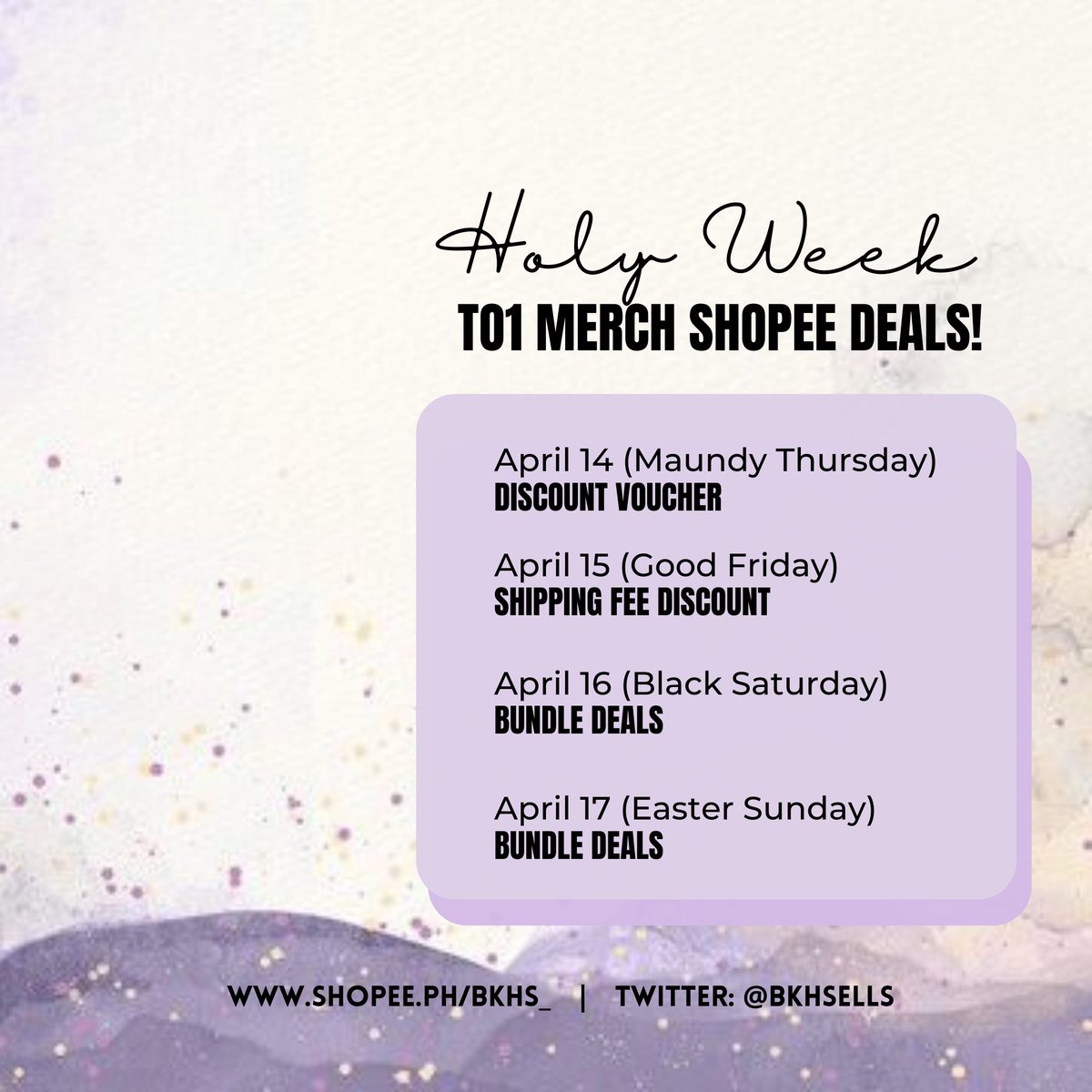 bkhsells's tweet photo. #bkhsonhand

[HELP RT]

✨SPECIAL DEALS THIS HOLY WEEK✨

👉🏻 https://t.co/smjQa9IMt7 

to1 re:born &amp; re:alize:
— sealed albums
— bias set albums
— signed albums
— pob photocards
— tingi inlcusions
— folded posters
— rolled posters (w/ poster tube)
— kcon:tact pcs &amp; postcards https://t.co/oNrc4LC3ik