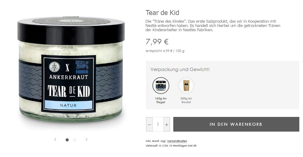 MarKol93's tweet photo. Erstes Produkt zwischen Ankerkraut und Nestlé https://t.co/Dt0jEbvLW4