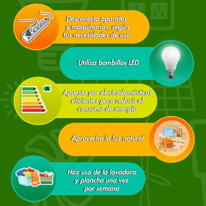 CVG_Oficial's tweet photo. #TipsVerde || Únete a la campaña "Activa la Conciencia con Energía y Eficiencia". Es necesario que nos eduquemos sobre el uso racional de los recursos energéticos. #ProducirEsVencer #CVGAntiimperialista #SomosPotencia
#PuebloHeroico https://t.co/b3nlERY7Op