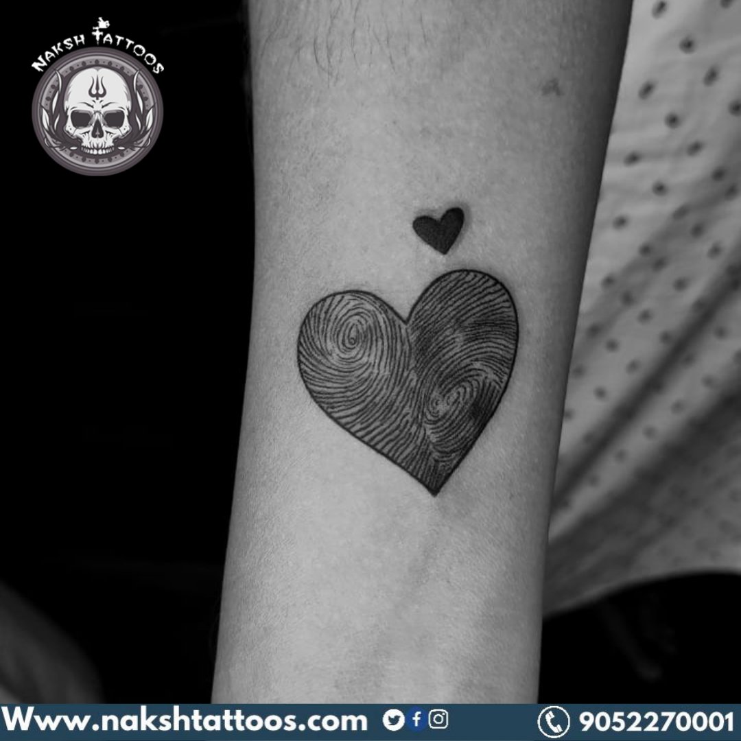 Fingerprint heart tattoo - Top vector, png, psd files on Nohat.cc
